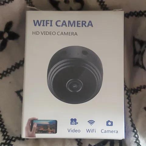 WiFi Camera HD Indoor IP/Network Surveillance Camera Black w/ Adapter & Mount