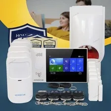 HOMSECUR Wireless WIFI 4G RFID LCD Home House Alarm System+PIR+5*Door Sensor
