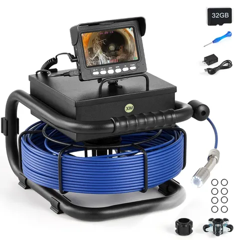 ZELCAN Sewer Camera Drain Camera 100FT 4.3 LCD IP68