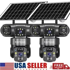 16MP 4G SIM Solar Battery Powered Outdoor Pan/Tilt Home Security Camera CCTV