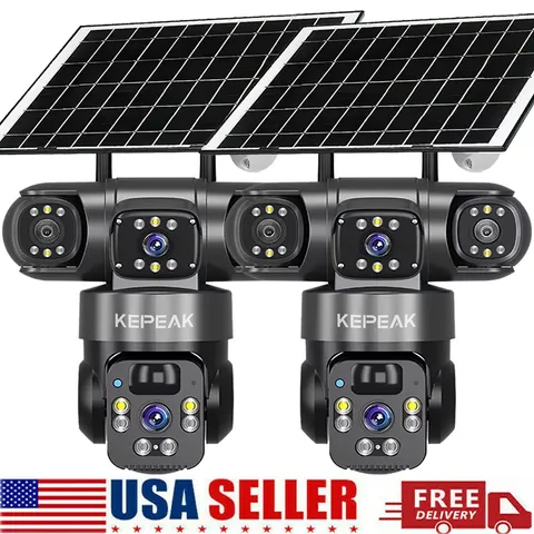 16MP 4G SIM Solar Battery Powered Outdoor Pan/Tilt Home Security Camera CCTV
