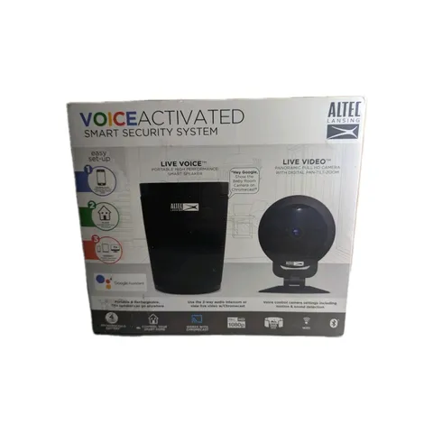 Altec Lansing Voice Activated Smart Security System Camera & Bluetooth Speaker 