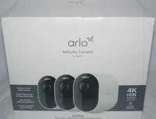 New Arlo Ultra 3 UHD 4K Outdoor Camera w/Night Vision 3-Pack - White VMS5350