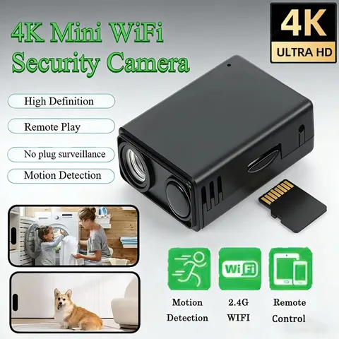 4K Security Camera WiFi Wireless Monitor Remote Motion Detecting Camcorders Secu