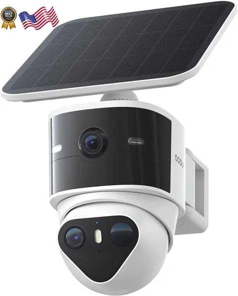 aosu T2 Pro Security Cameras Wireless Outdoor, 3K Dual Cam No Blind Spot Secu