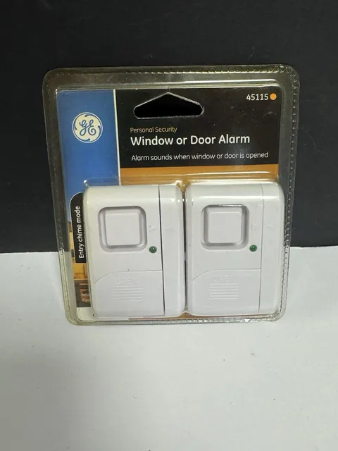 GE 45115 Personal Security Wireless Window or Door Alarm  (L) Sealed New In Box