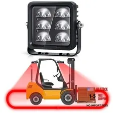 Forklift Safety Light with Red Arc Warning Zone,30W LED Pedestrian Square-Red