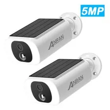 2K Wireless Solar Battery Security Camera Outdoor Color Night Vision 2-Way Audio