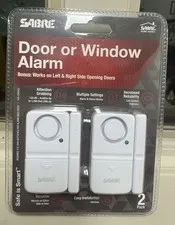 SABRE Door or Window Alarm – 2 Pack – 120dB Wireless Home Security – New