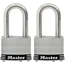 Master Lock Padlock 1 3/4'' Pin Tumbler Keyed Dual Ball Bearing 2Pk