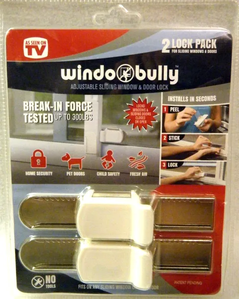 Windo Bully 2 Lock Pack As Seen On TV Universal Fits Windows & Doors FAST SHIP