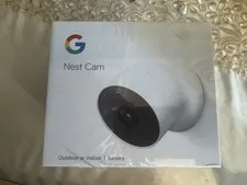 Google Nest Cam Indoor/Outdoor Wire Free Security Camera Snow GA01317-US