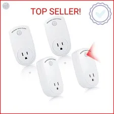 Macarrie 4 Pieces Motion Sensor Sockets Indoor Plug in Sensor Light Control Swit
