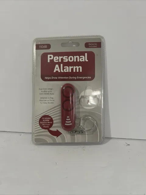Personal Alarm 110dB Keychain Safety Device with Batteries – SABRE Red