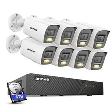 ANNKE 8CH 4K NVR 3K POE AI Color Night Security Camera System Two Way Audio IP67