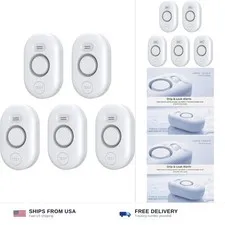 5 Pack Water Leak Detectors for Home, 100dB Water Sensor Alarm for Basement,F...