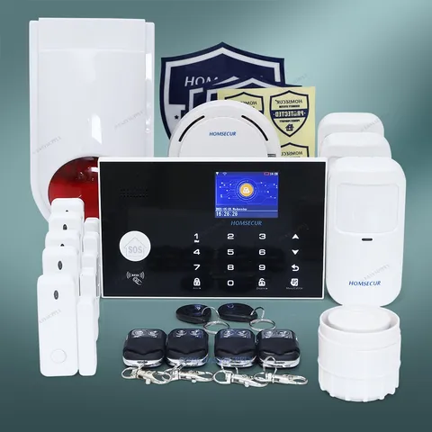 HOMSECUR Wireless&Wired 4G Burglar Intruder Alarm System+Multi-Languages Menu