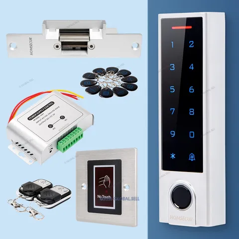 HOMSECUR Waterproof IP66 APP WIFI Fingerprint PIN Access Control Touch Keypad