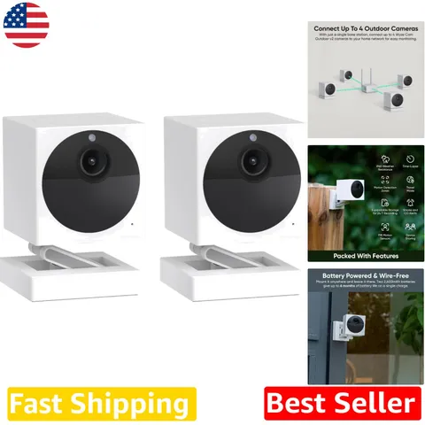 Wyze Outdoor Add-on Cameras v2 - 1080p HD Wireless, Color Night Vision, 2-Way...