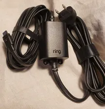 Ring Camera Power Adapter Cord Indoor/Outdoor USB-C (Black) (Model 6PCEAB)