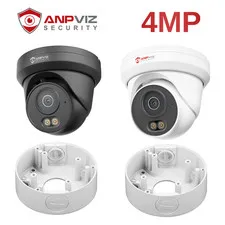 Anpviz 4MP PoE IP Security Camera and Mounting Bracket Outdoor  Color Night Visi