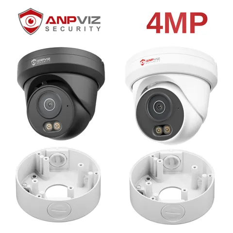 Anpviz 4MP PoE IP Security Camera and Mounting Bracket Outdoor  Color Night Visi