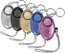Personal Alarm for Women 5 Pack 140DB LED Gold Purple Blue