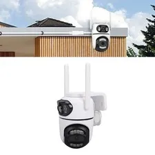 Pan Tilt Security Camera WiFi 8MP Dual Lens AI Motion Detection with APP HOT