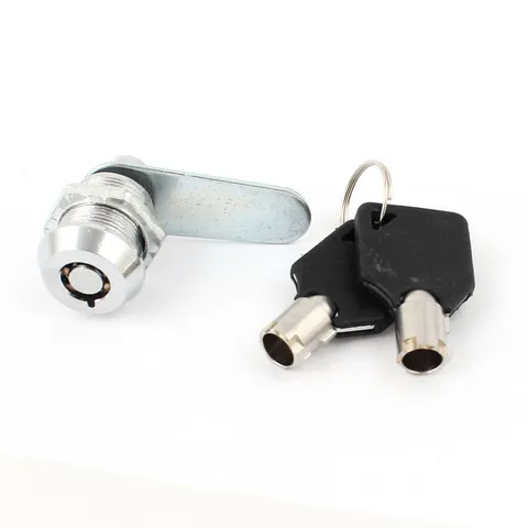 5/8" Thread Length Cupboard Toolbox Security Drawer Tubular Cam Lock w Keys