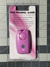 Mini Personal Safety Security Panic Anti Attack Alarm LED Flashlight & Belt Clip