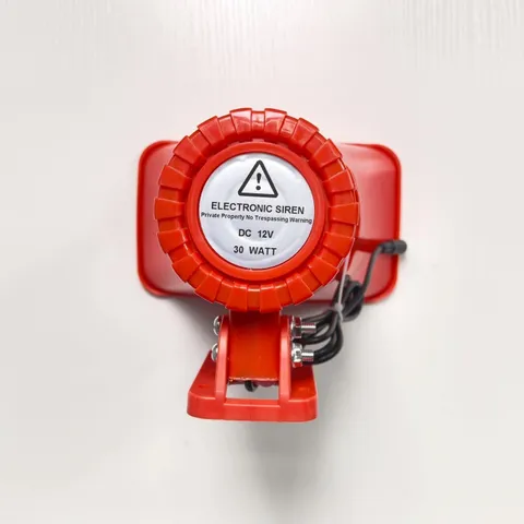 Outdoor Alarm Security Siren, AC110V Red Safety Horn for Public Emergency Alarms