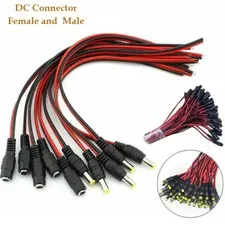 DC 12V 5.5x2.1mm Male / Female DC Power Socket Jack Connector Cable Plug Wire