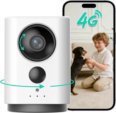 4G LTE Cellular Security Camera Indoor Wireless, No Wifi, 2K, Portble | No Wifi
