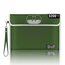 Fireproof Bag with Lock - 5200°F Heat Insulated, Waterproof Fireproof Money B...