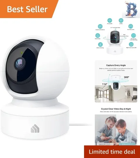 Smart Kasa 2K+ Security Camera: Real-Time Motion Alerts & Voice Control Enabled
