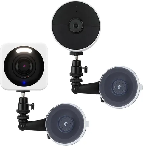 2 Pack Window Mount Compatible with Wyze Cam V4/V3,Google Nest Cam Battery |