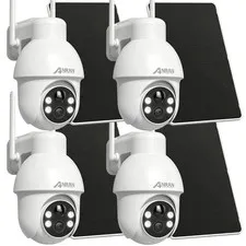 ANRAN Solar Battery Security Camera Outdoor Wireless Color Night Vision Pan/Tilt