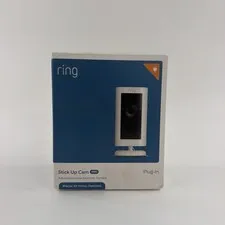 Ring Stick Up Cam Indoor/Outdoor WiFi battery Security Camera White