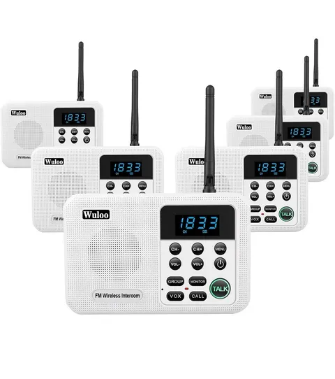 6-Pack Wuloo Wireless Intercom System for Home Office Room W888-P6 NEW/OPEN BOX
