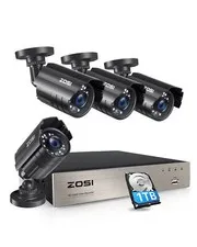 ZOSI 8 Channel H.265+ 5MP DVR Lite Home Security Camera System Outdoor HD CCTV