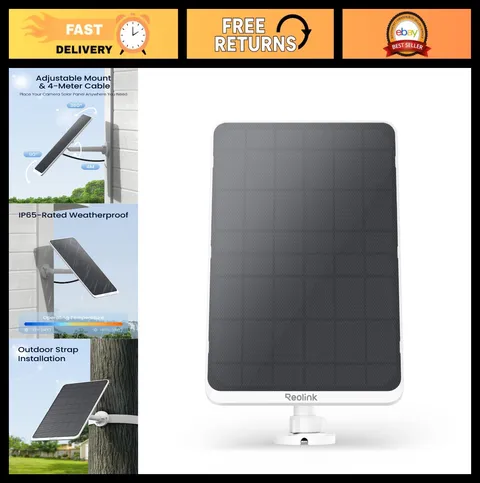 12W Solar Panel for Wireless Battery Outdoor Security Camera - Eco-Friendly Powe