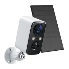 Solar Panel Security Cameras Wireless Outdoor - Battery Powered Cameras for H...