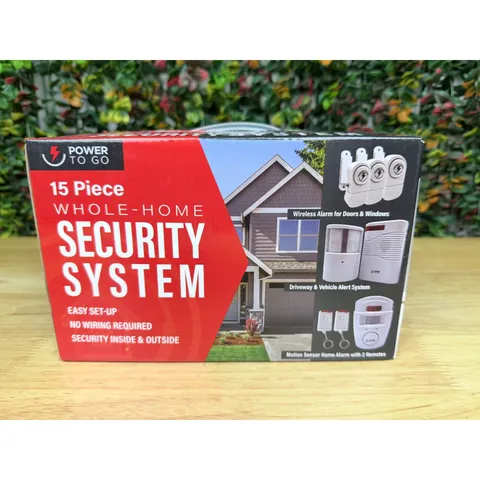 Power To Go 15 Piece Whole Home Security System Wireless Driveway Motion Alarm