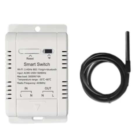 Tuya WiFi Thermostat with 16A Temperature Sensor, Intell6255 Thermostat