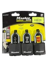 Master Lock, 809184, 1-0.75 in., Covered, All-Weather, Key Alike, Padlock, Pack