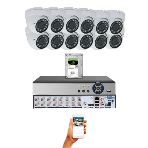 Evertech 12 Camera 1080P Security Surveillance System Motion Detection