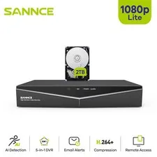 SANNCE 16CH 1080P Lite DVR 2TB CCTV Video Recorder Security System Email Alert
