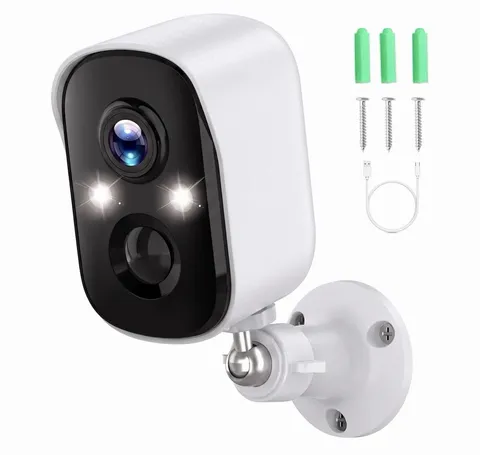 Smart Camera IP66 Outdoor Weatherproof Wi-Fi Surveillance Camera White