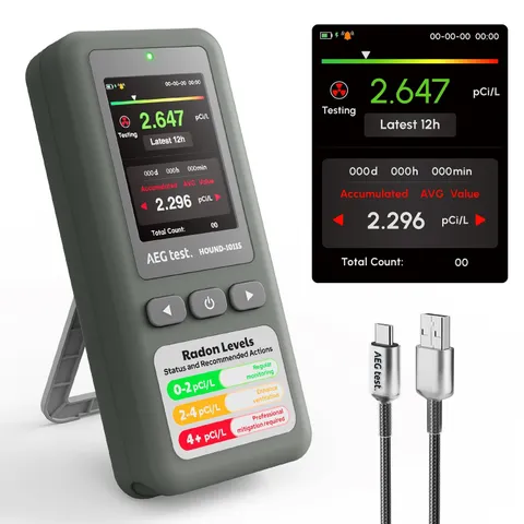 Aegtest Hound-1011S Portable Radon Detector High-Accuracy Sensor For Home