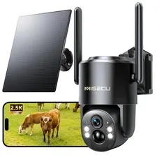 4G LTE Cellular Security Camera, 2.5K Solar Outdoor Cam Wireless Without WiFi...